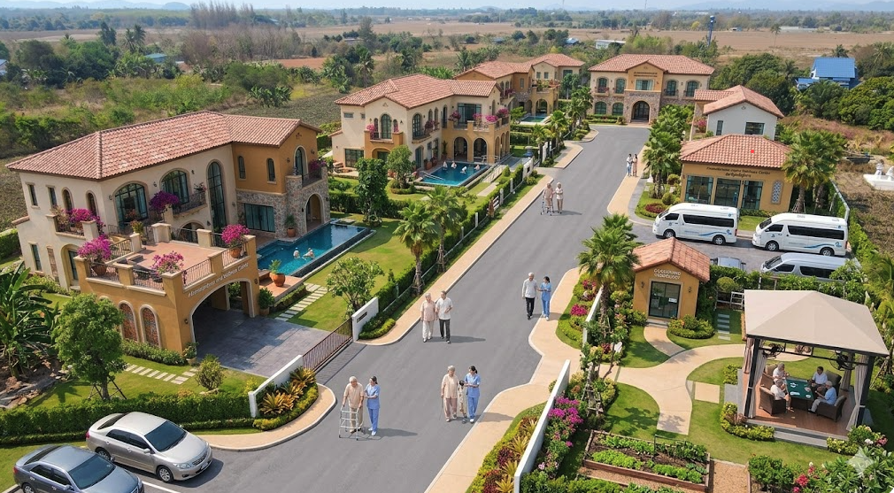 Concept rendering of a premium retirement and care center