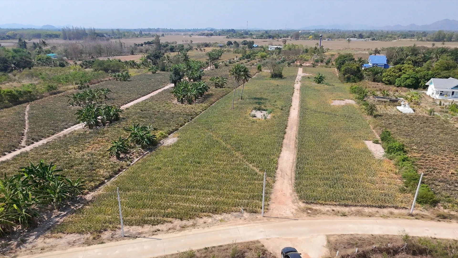 Public access road bordering the property in Hua Hin